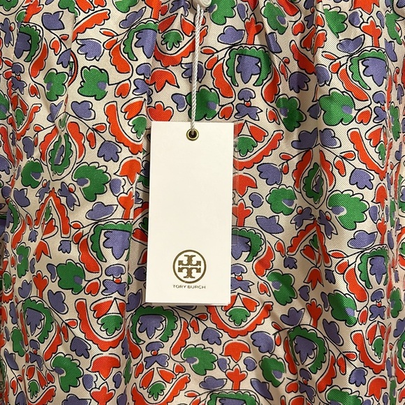 Tory Burch Floral Printed Off The Shoulder Top In Legacy Paisley NWT Size 2 - Picture 5 of 13